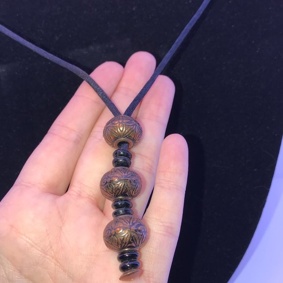 17 1/2" Brown Satin Cord Necklace - Picture 3 of 7